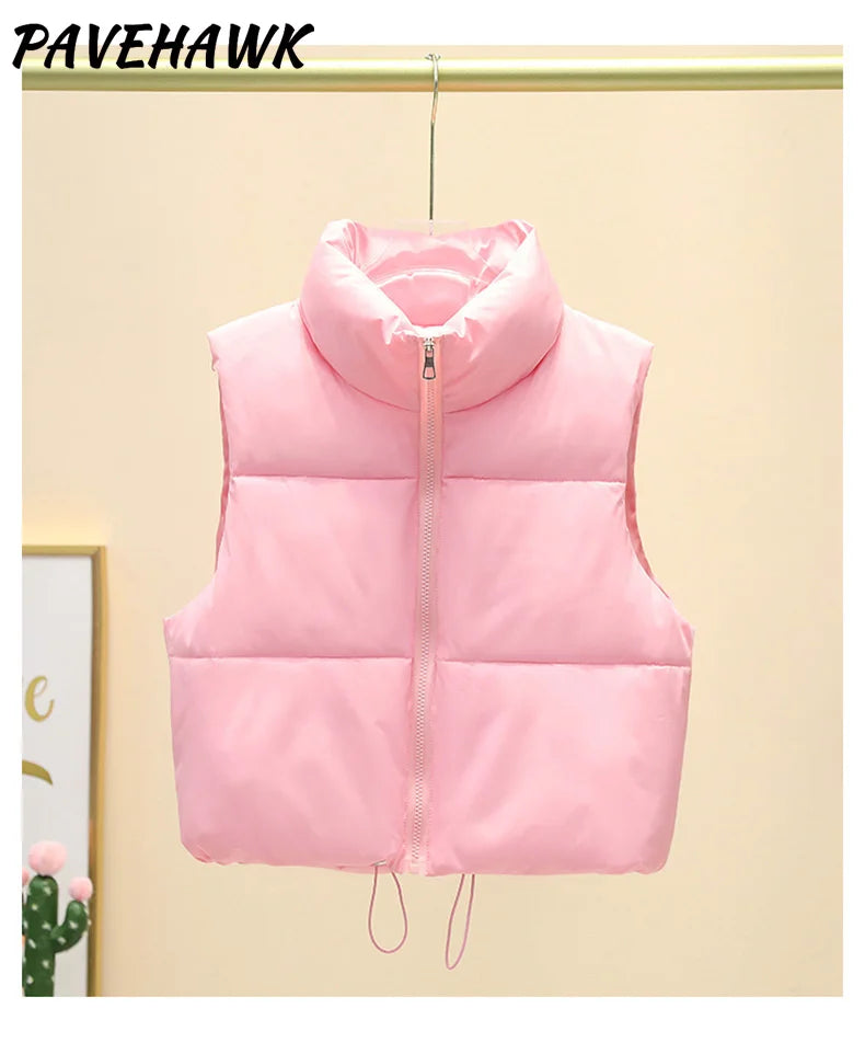 Women’s Autumn/Winter Short Down Vest – Quilted Stand-Collar Jacket