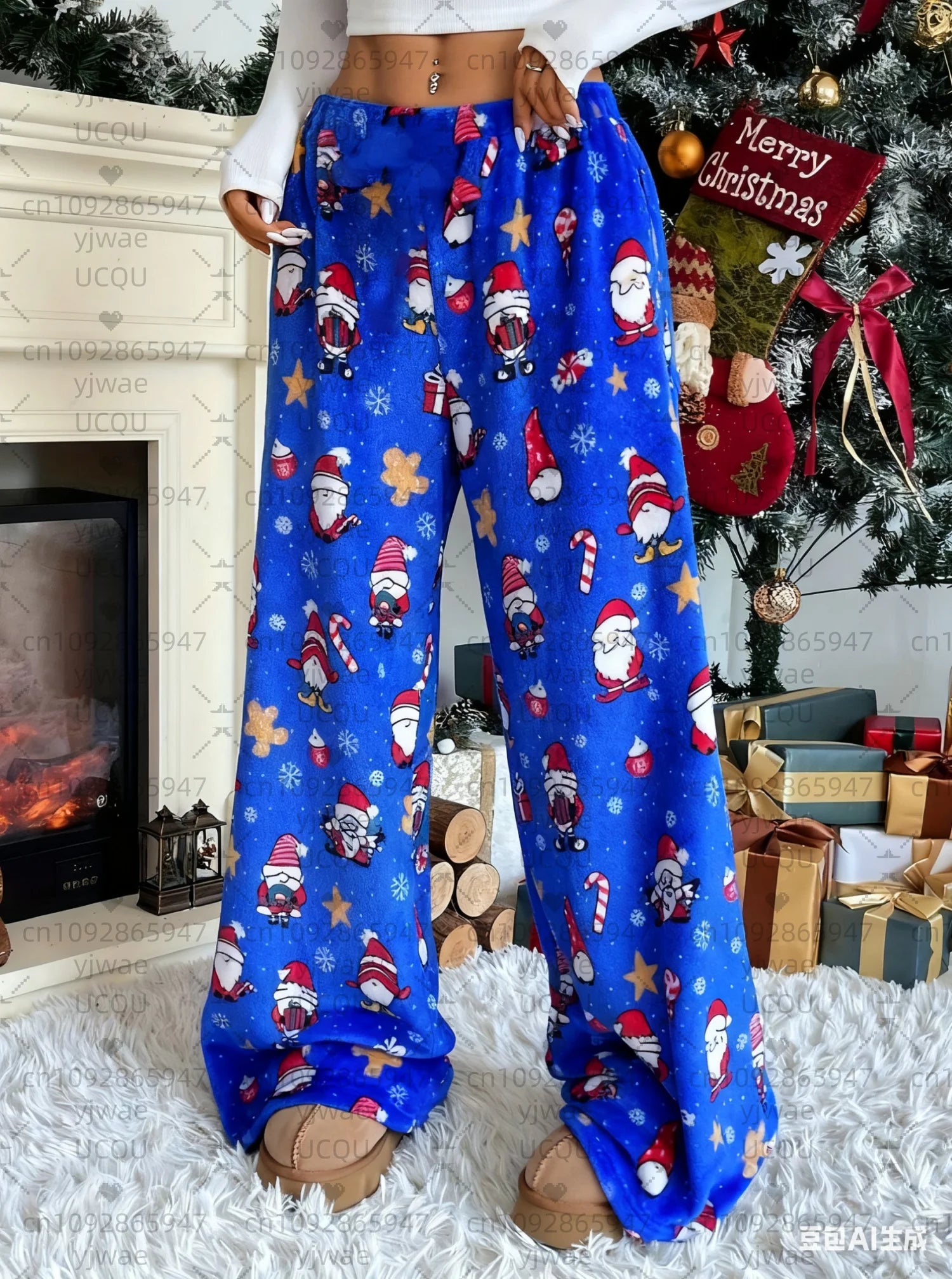 Christmas Cozy Plush Pajama Pants – Women’s