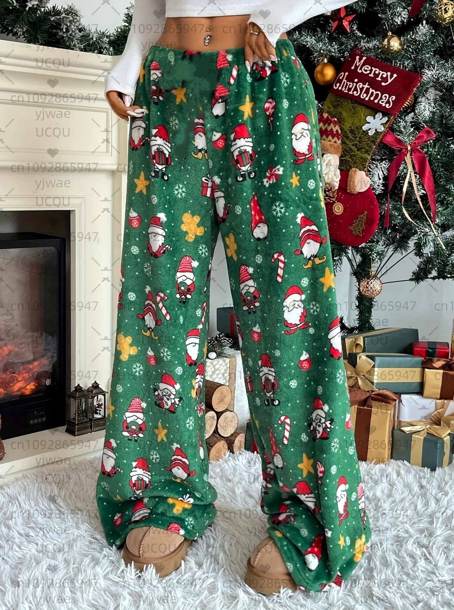 Christmas Cozy Plush Pajama Pants – Women’s
