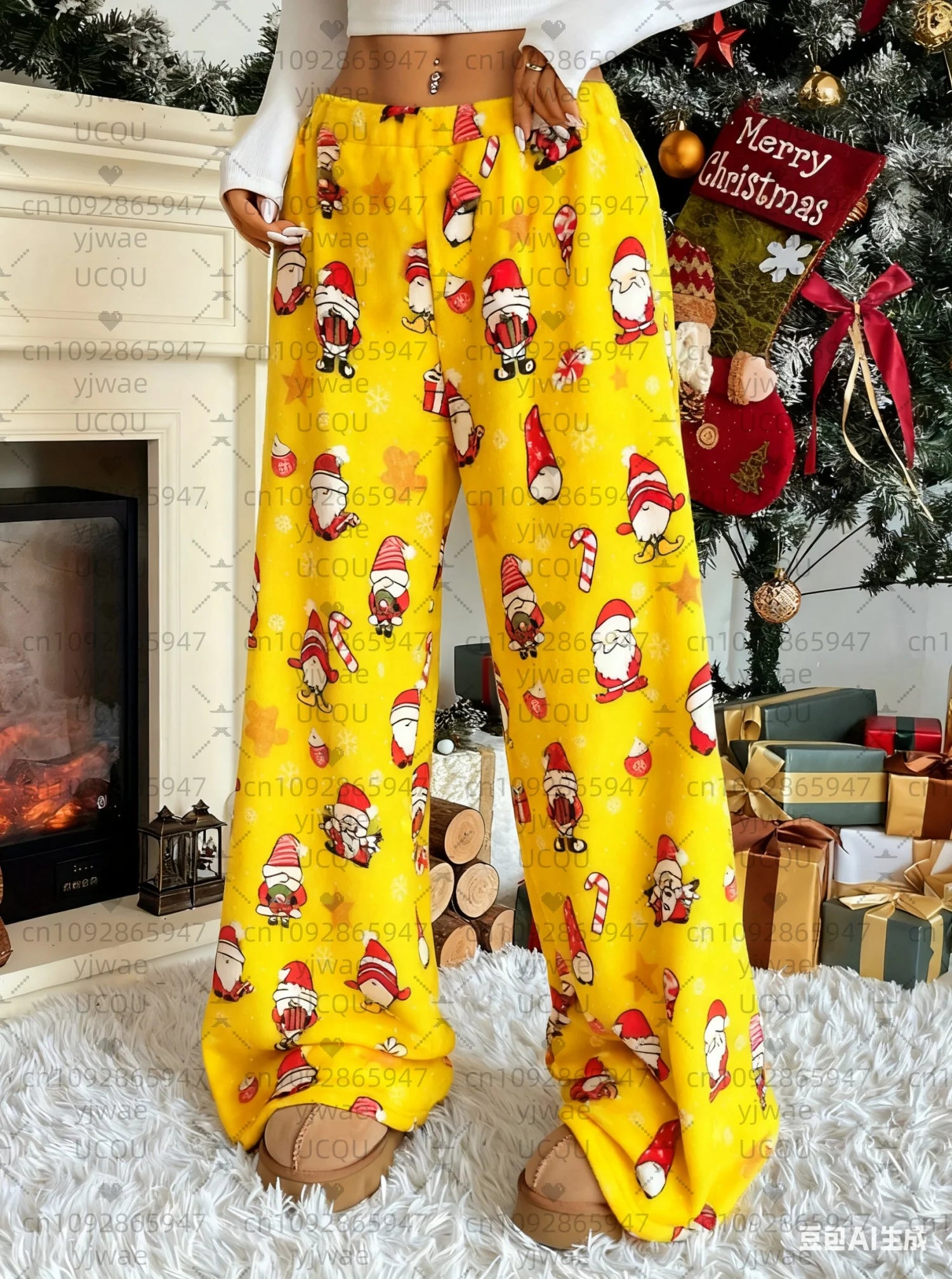 Christmas Cozy Plush Pajama Pants – Women’s