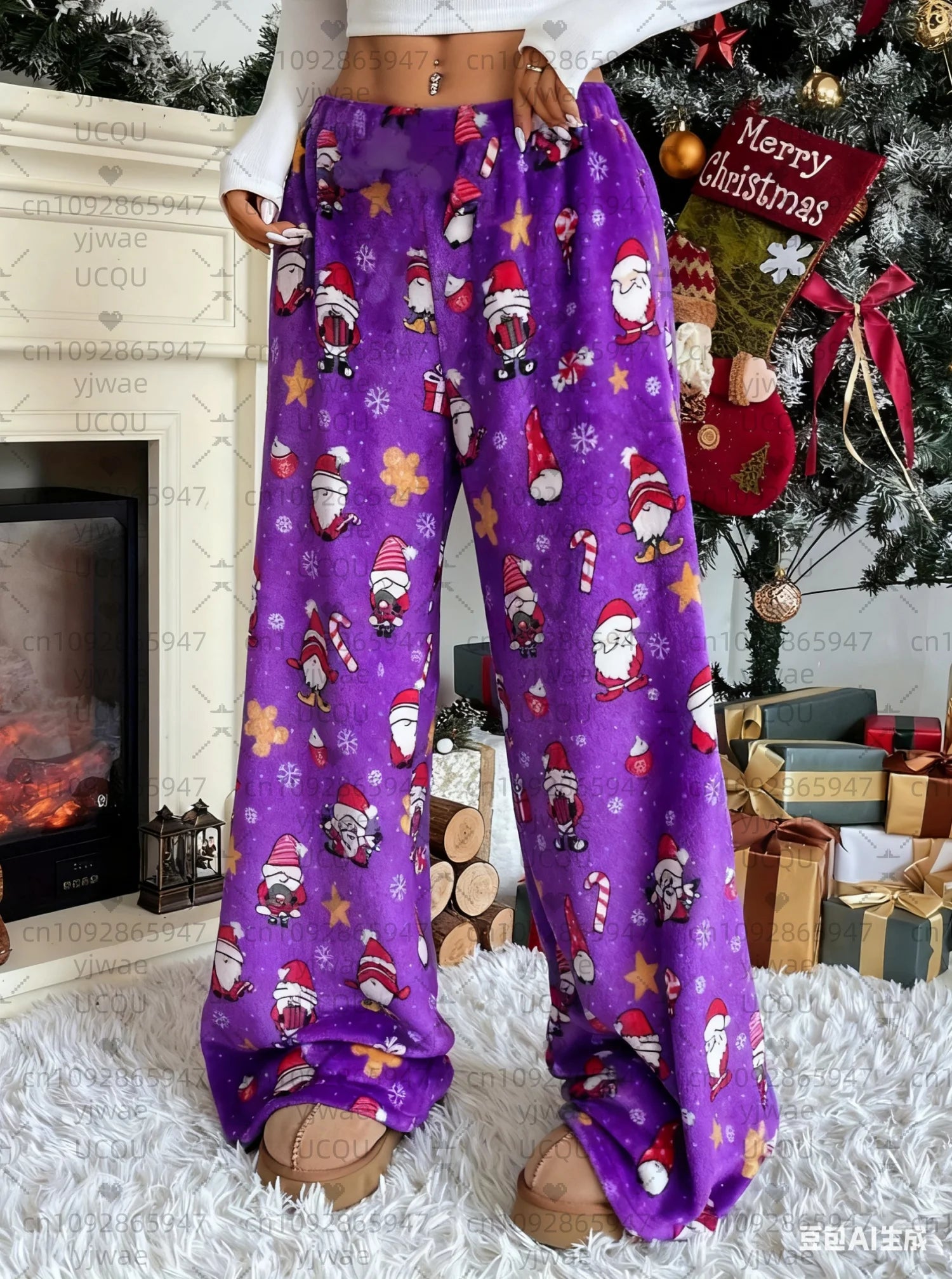 Christmas Cozy Plush Pajama Pants – Women’s