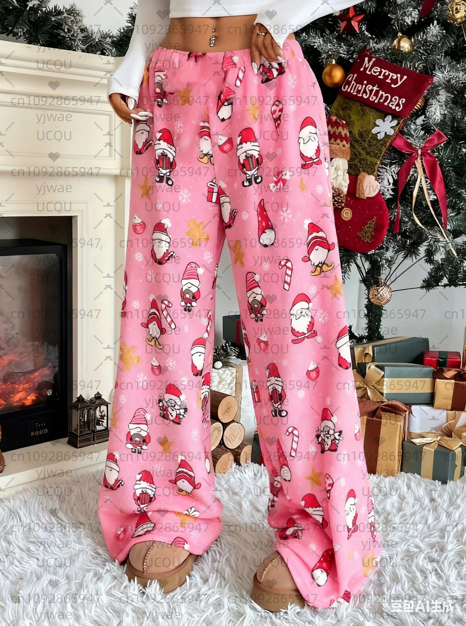 Christmas Cozy Plush Pajama Pants – Women’s